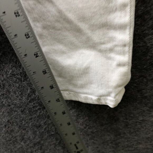 Current/Elliot White Skinny Jeans Womens 25 Distressed Ripped Low Rise Stretch - Picture 9 of 11